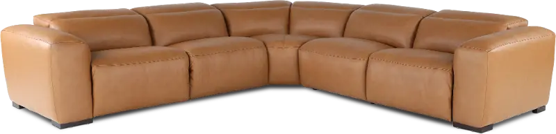 Chalet Butternut 5-Piece Power Reclining Sectional