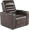 Copley Dark Brown Power Recliner with Power Headrest