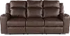 Lavenhorne Granite Dark Brown Reclining Sofa with Drop Down Table