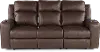 Lavenhorne Granite Dark Brown Reclining Sofa with Drop Down Table