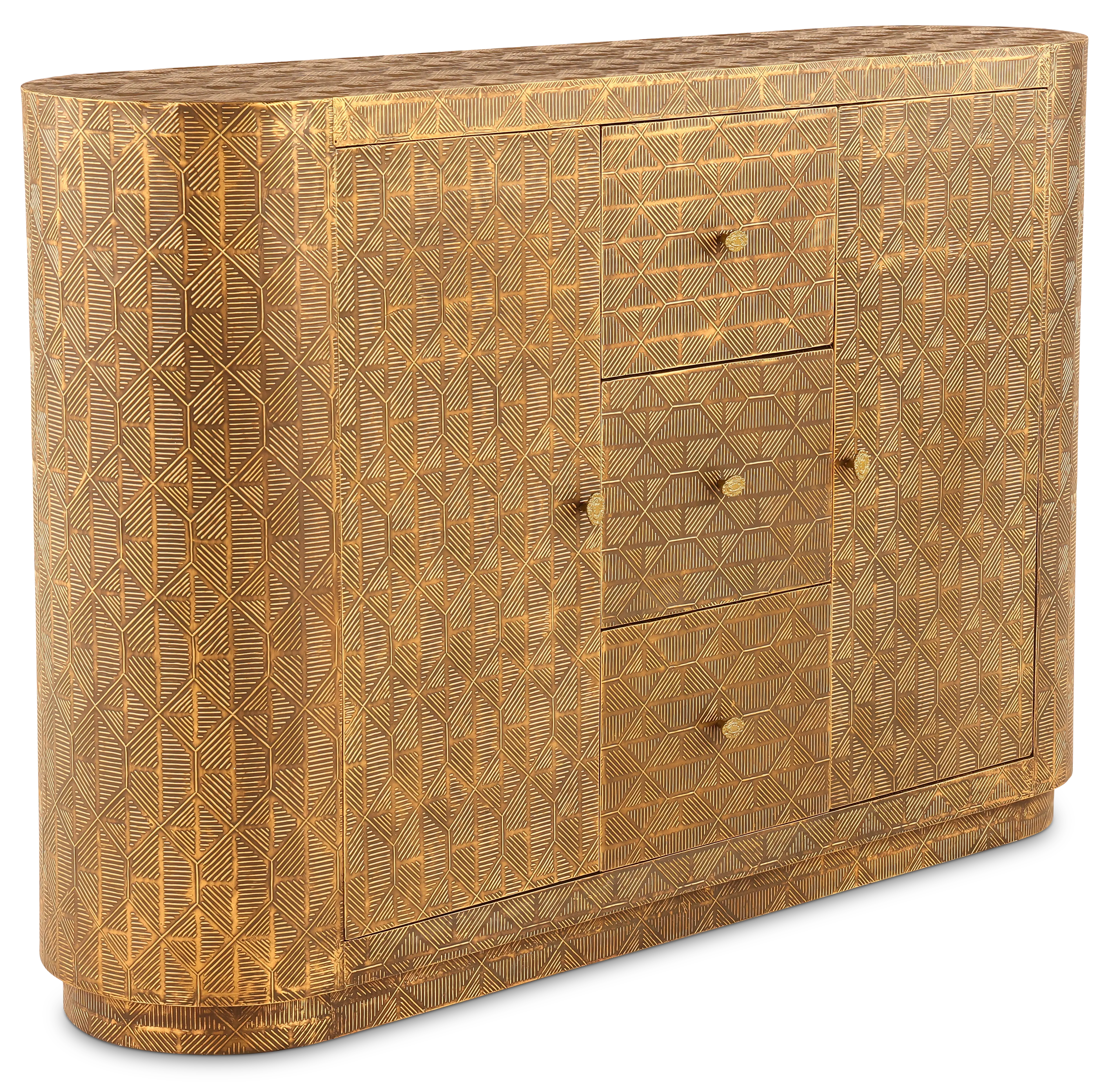 Arlind 2-Door and 3-Drawer Gold Sideboard-4