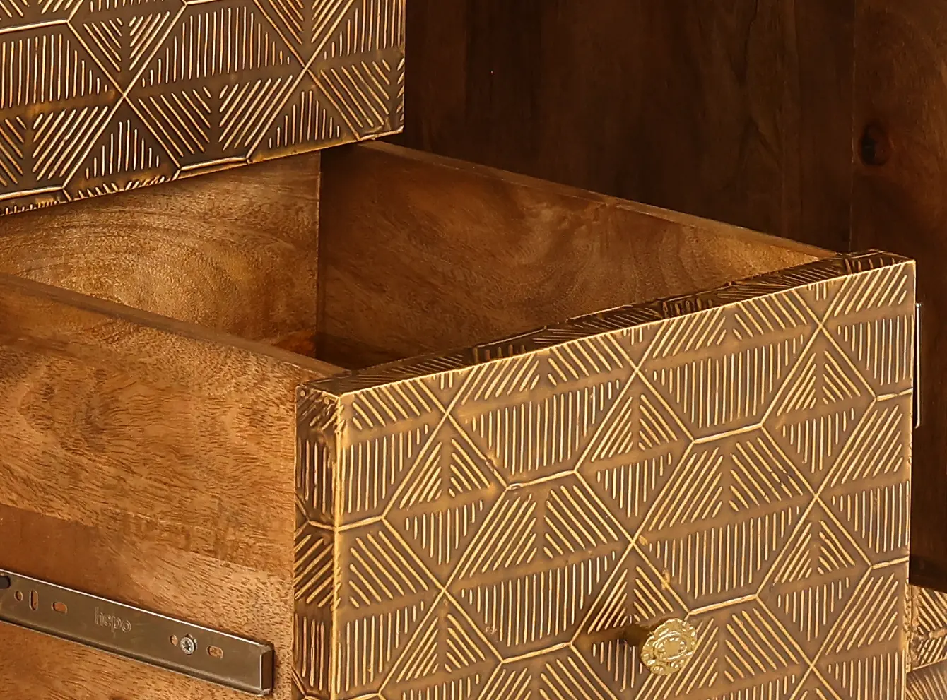 Arlind 2-Door and 3-Drawer Gold Sideboard-7