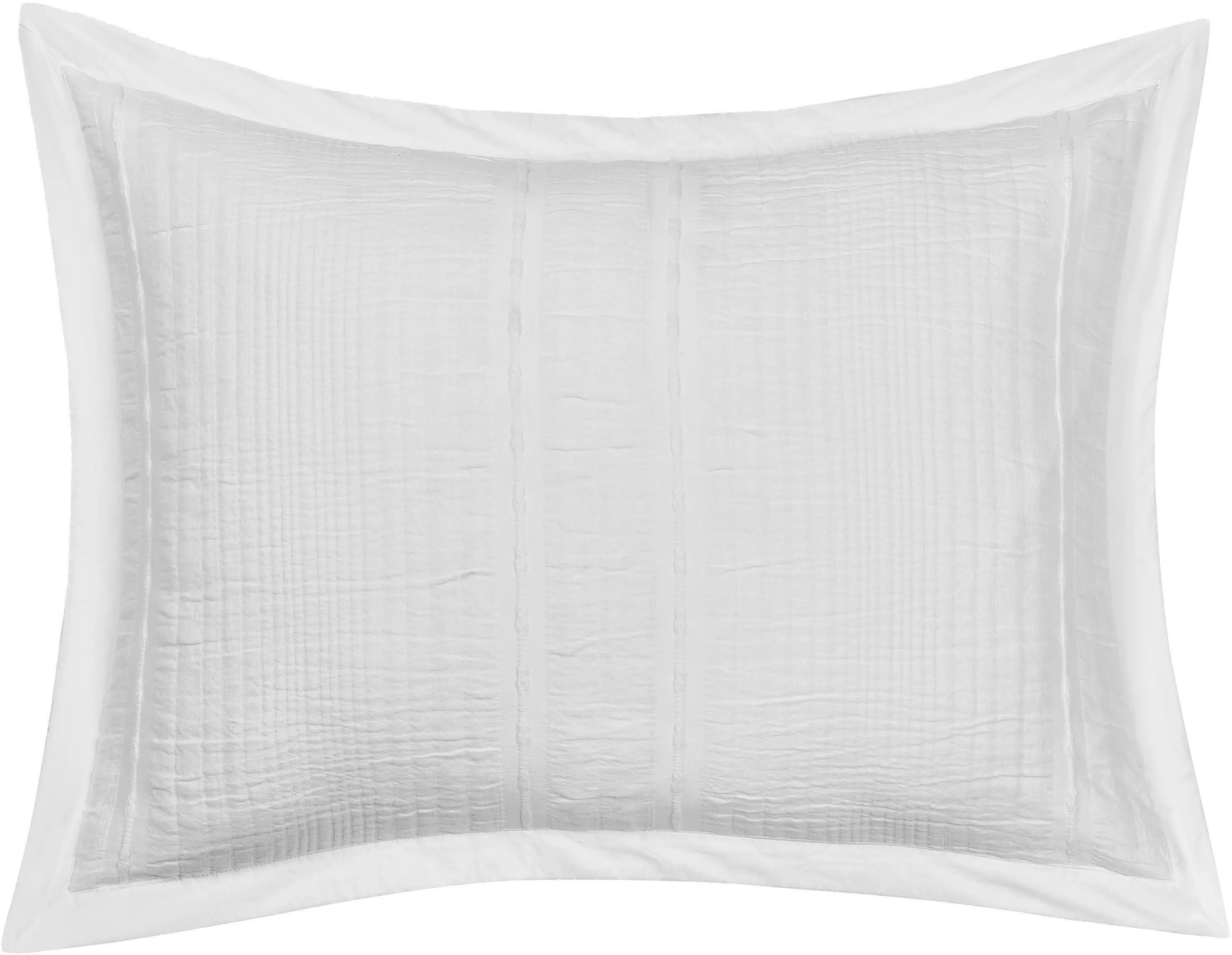 J. Queen Modern Brentwood White Standard Pillow Sham-1