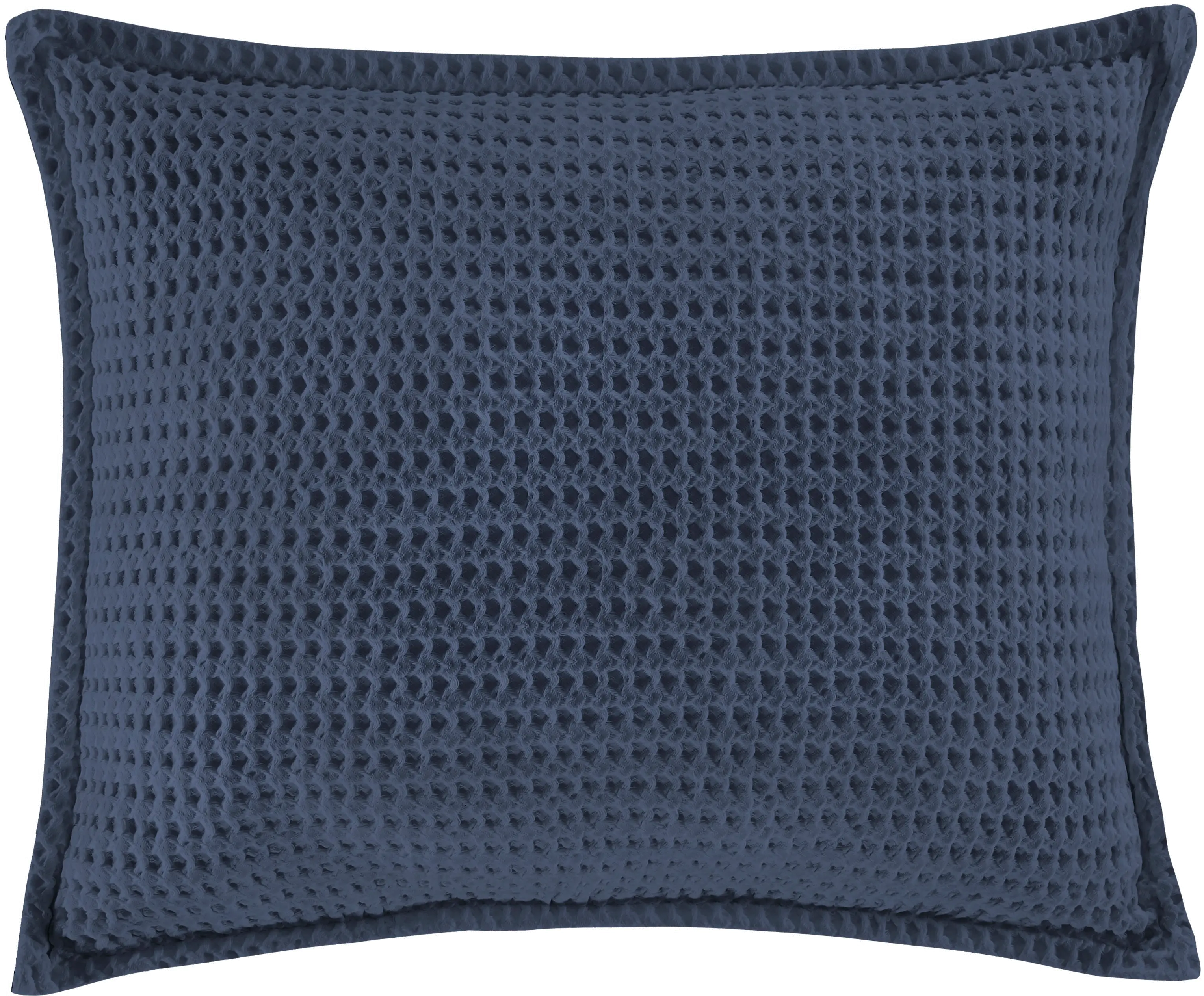J. Queen Natural Pebble Beach Indigo Blue Standard Sham-1
