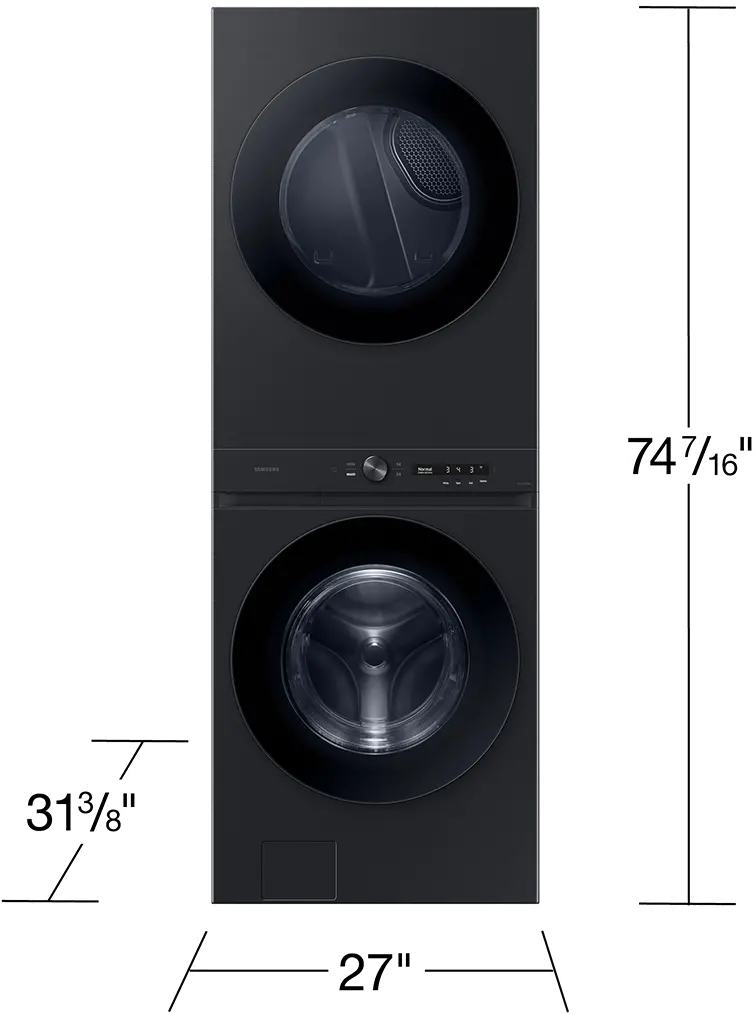 Samsung Gas Washer and Dryer AI Laundry Hub™ - Brushed Black-16