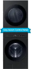 Samsung Gas Washer and Dryer AI Laundry Hubâ„¢ - Brushed Black