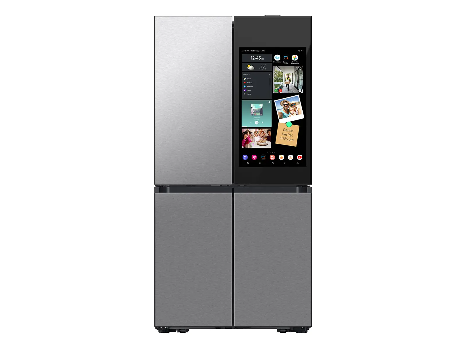 Samsung Bespoke AI 28.6 Cu Ft 4‑Door Flex™ Refrigerator – Stainless Steel with AI Family Hub™+-1