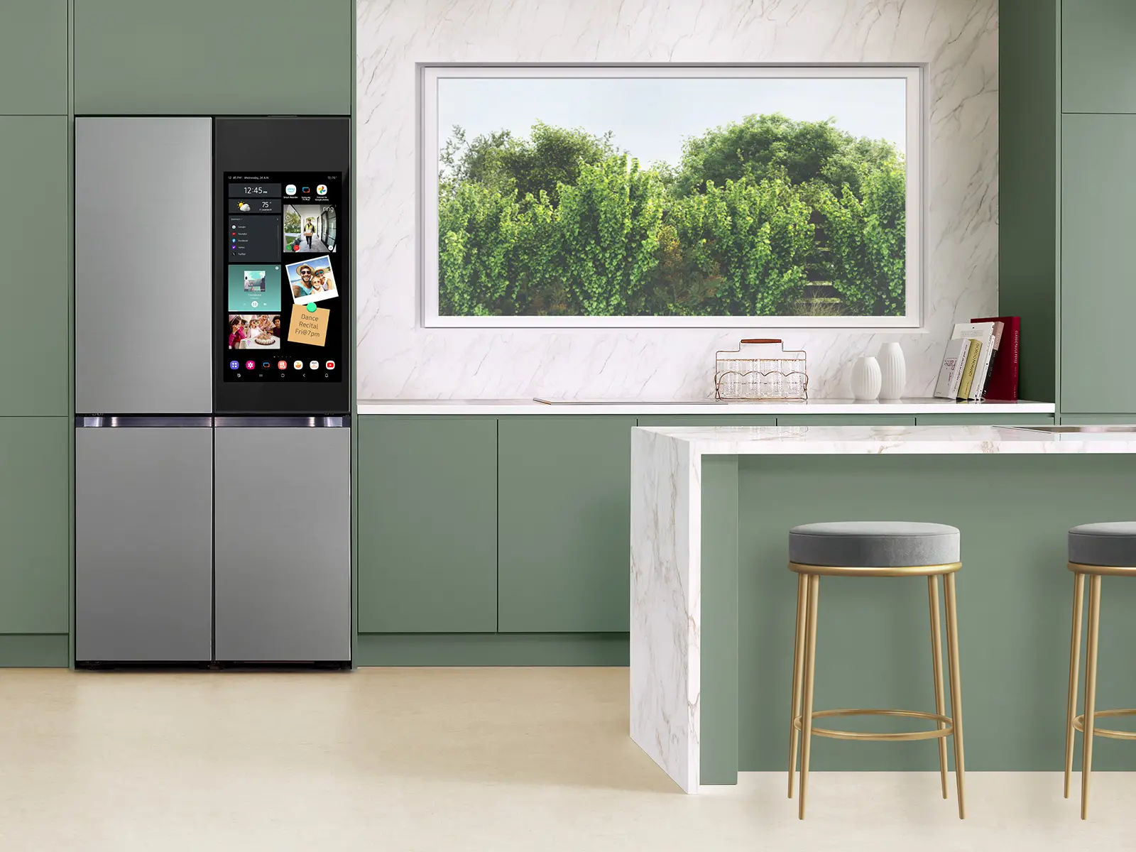 Samsung Bespoke AI 28.6 Cu Ft 4‑Door Flex™ Refrigerator – Stainless Steel with AI Family Hub™+-4