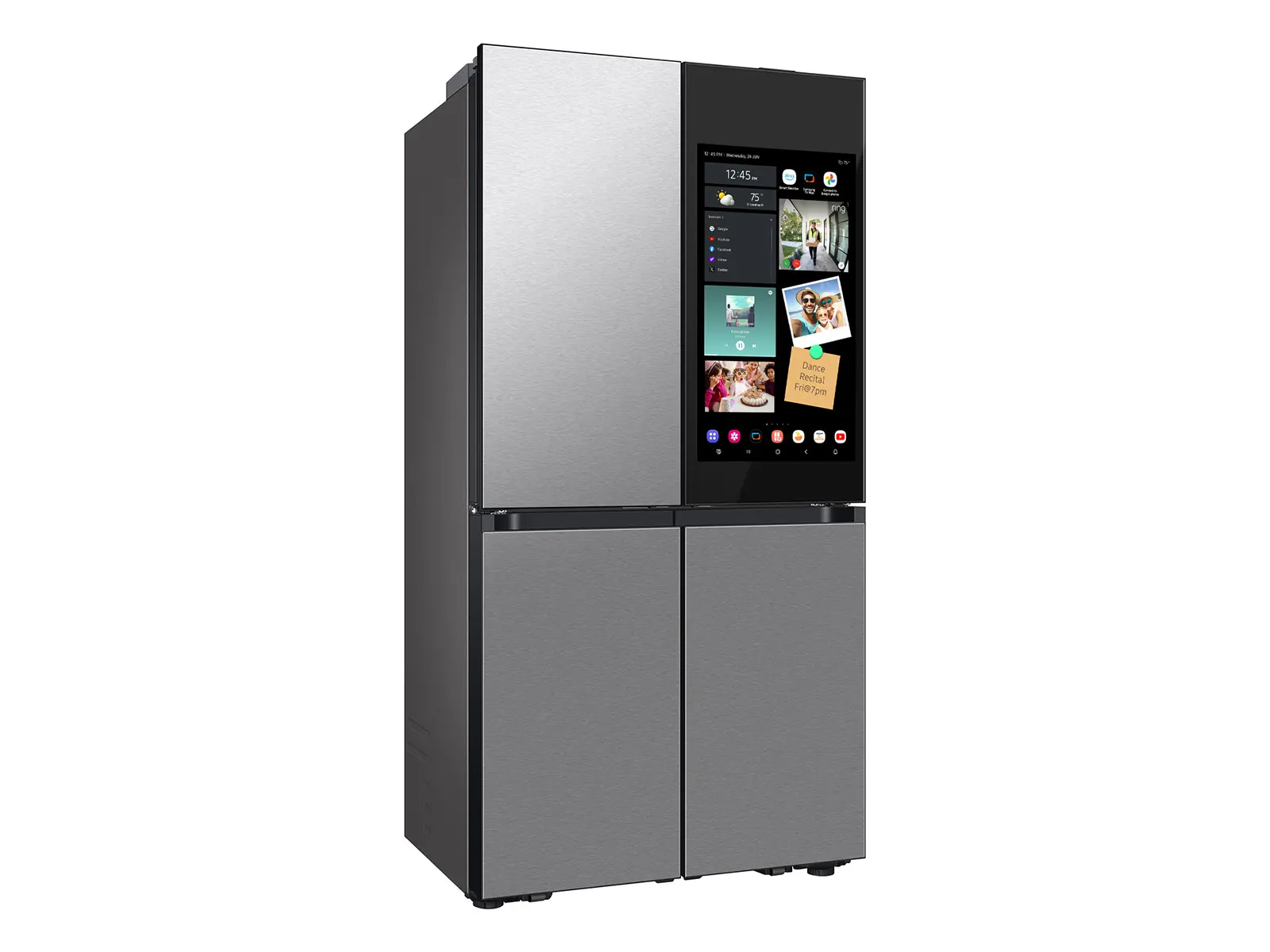 Samsung Bespoke AI 22.5 Cu Ft 4‑Door Flex™ Refrigerator - Counter‑Depth Stainless Steel with AI Family Hub™+-10