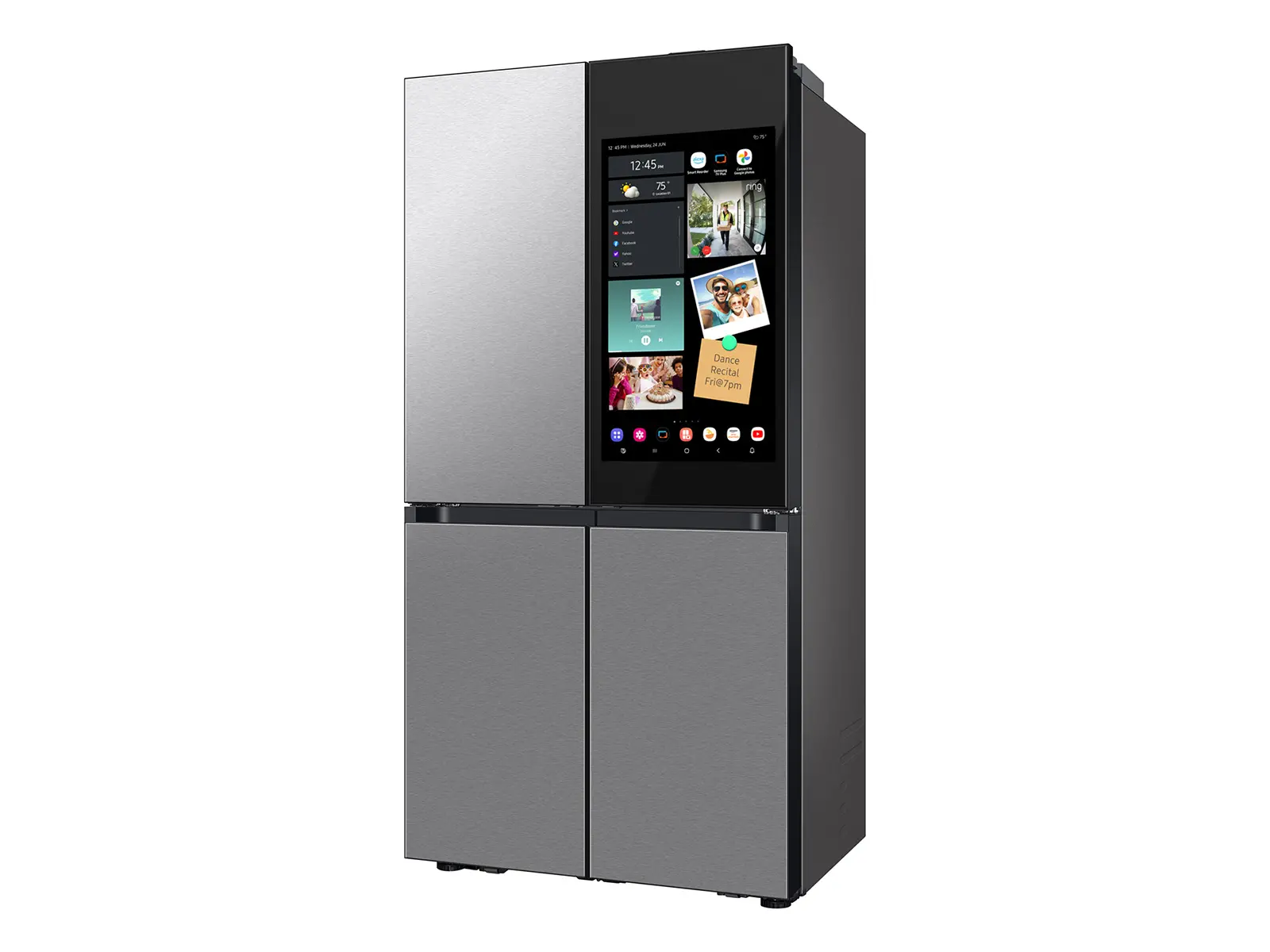Samsung Bespoke AI 22.5 Cu Ft 4‑Door Flex™ Refrigerator - Counter‑Depth Stainless Steel with AI Family Hub™+-11