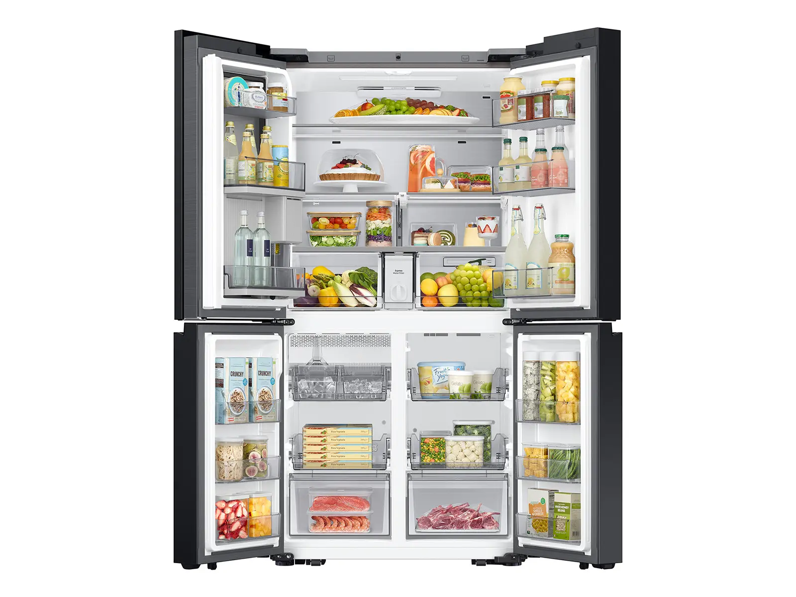Samsung Bespoke AI 22.5 Cu Ft 4‑Door Flex™ Refrigerator - Counter‑Depth Stainless Steel with AI Family Hub™+-14