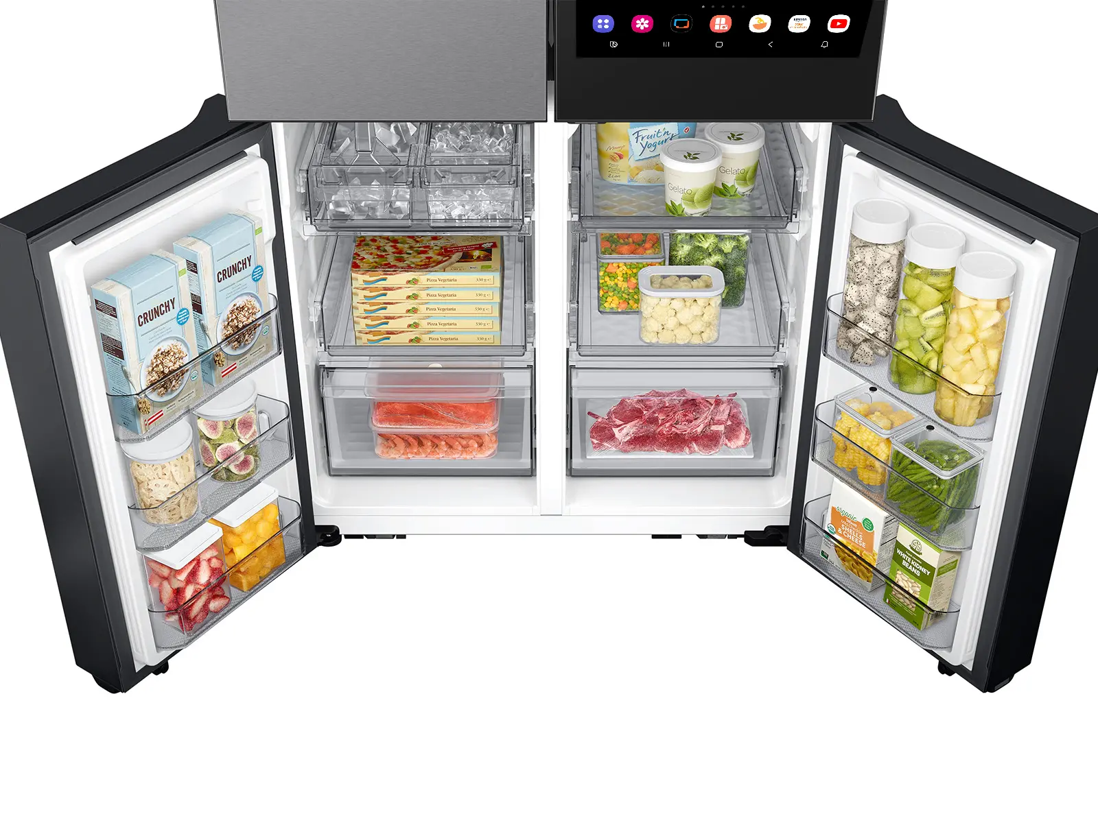 Samsung Bespoke AI 22.5 Cu Ft 4‑Door Flex™ Refrigerator - Counter‑Depth Stainless Steel with AI Family Hub™+-18