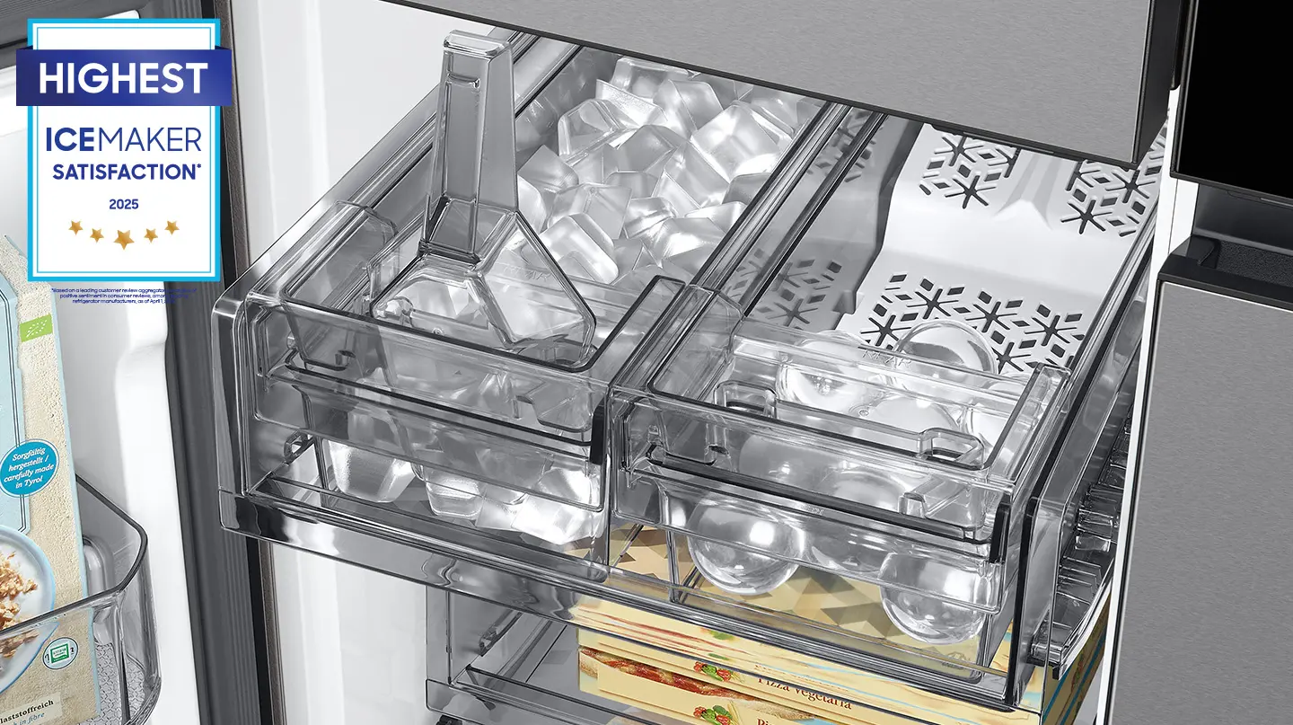 Samsung Bespoke AI 22.5 Cu Ft 4‑Door Flex™ Refrigerator - Counter‑Depth Stainless Steel with AI Family Hub™+-19