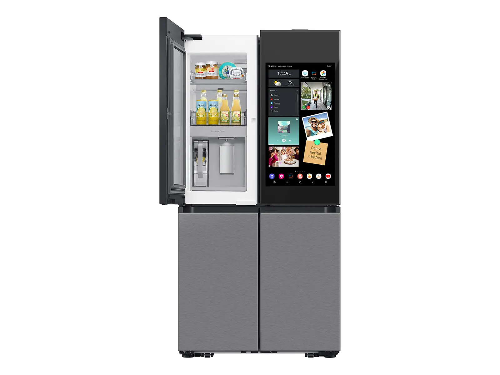 Samsung Bespoke AI 22.5 Cu Ft 4‑Door Flex™ Refrigerator - Counter‑Depth Stainless Steel with AI Family Hub™+-5