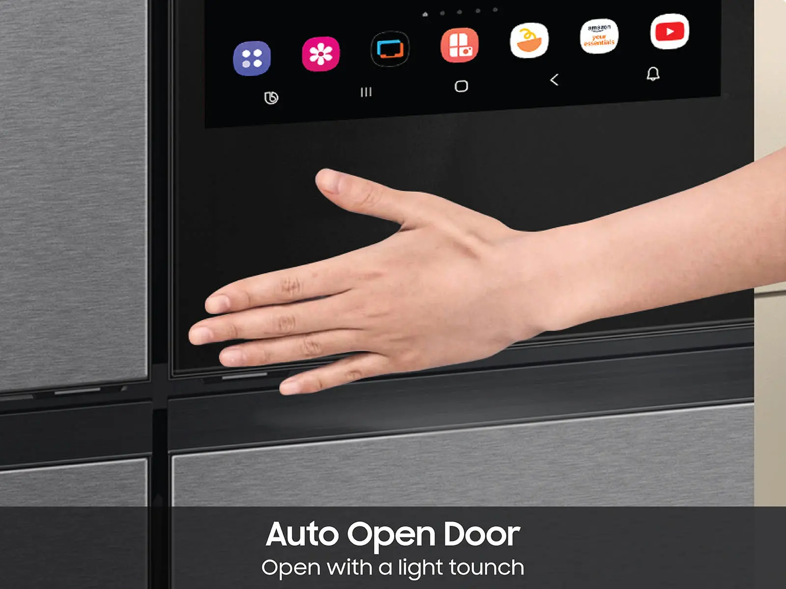 Samsung Bespoke AI 22.5 Cu Ft 4‑Door Flex™ Refrigerator - Counter‑Depth Stainless Steel with AI Family Hub™+-9