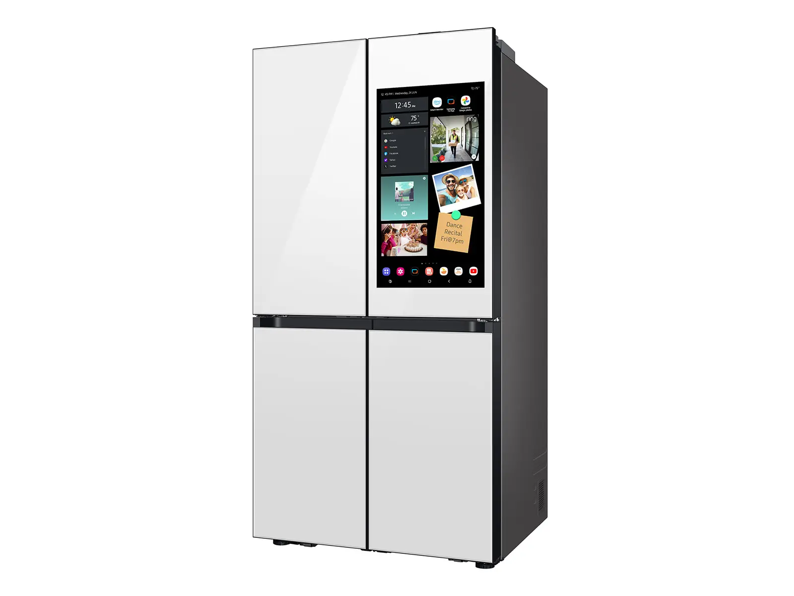 Samsung Bespoke AI 28.6 Cu Ft 4‑Door Flex™ Refrigerator – White Glass with AI Family Hub™+-9