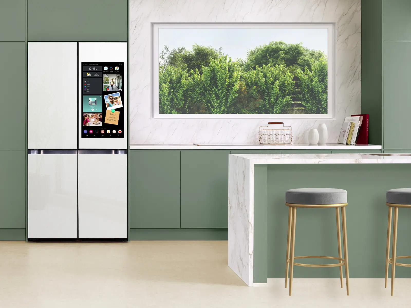 Samsung Bespoke AI 28.6 Cu Ft 4‑Door Flex™ Refrigerator – White Glass with AI Family Hub™+-11
