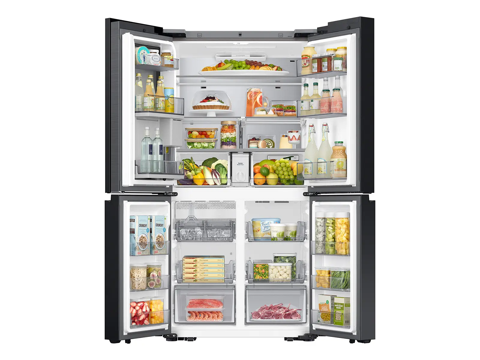 Samsung Bespoke AI 28.6 Cu Ft 4‑Door Flex™ Refrigerator – White Glass with AI Family Hub™+-15