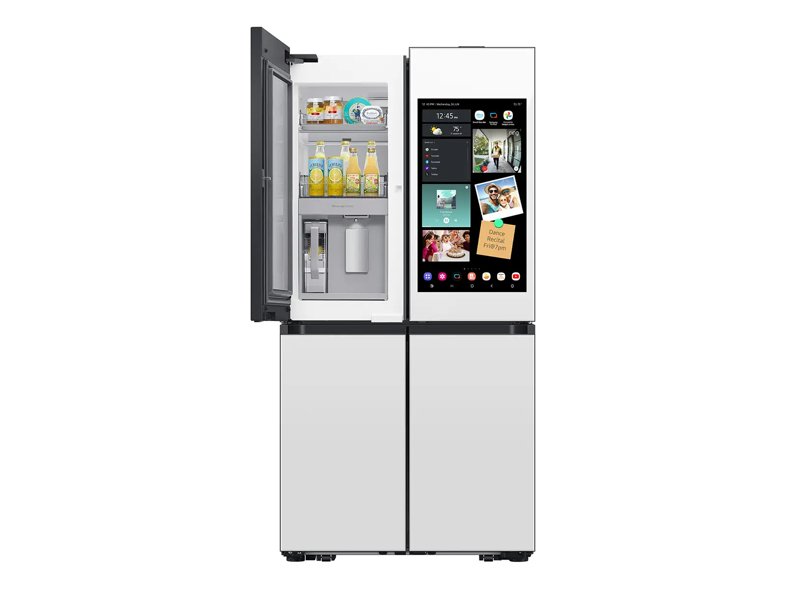 Samsung Bespoke AI 28.6 Cu Ft 4‑Door Flex™ Refrigerator – White Glass with AI Family Hub™+-3