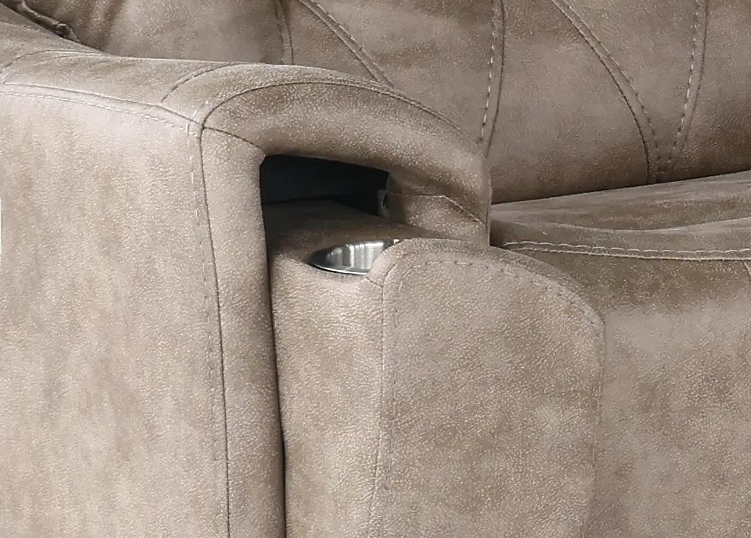 Anniston Fog Beige 7 Piece Power Reclining Sectional with Audio System-5