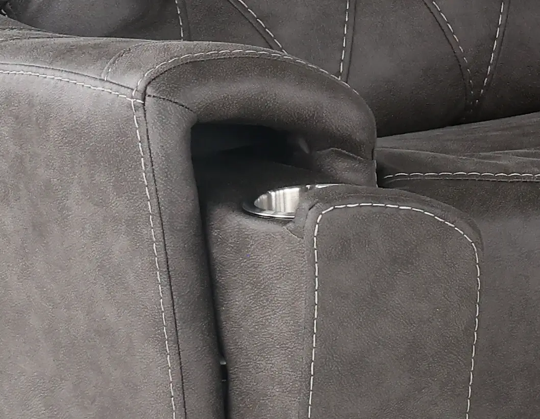 Anniston Steel Gray 7 Piece Power Reclining Sectional with Audio System-5