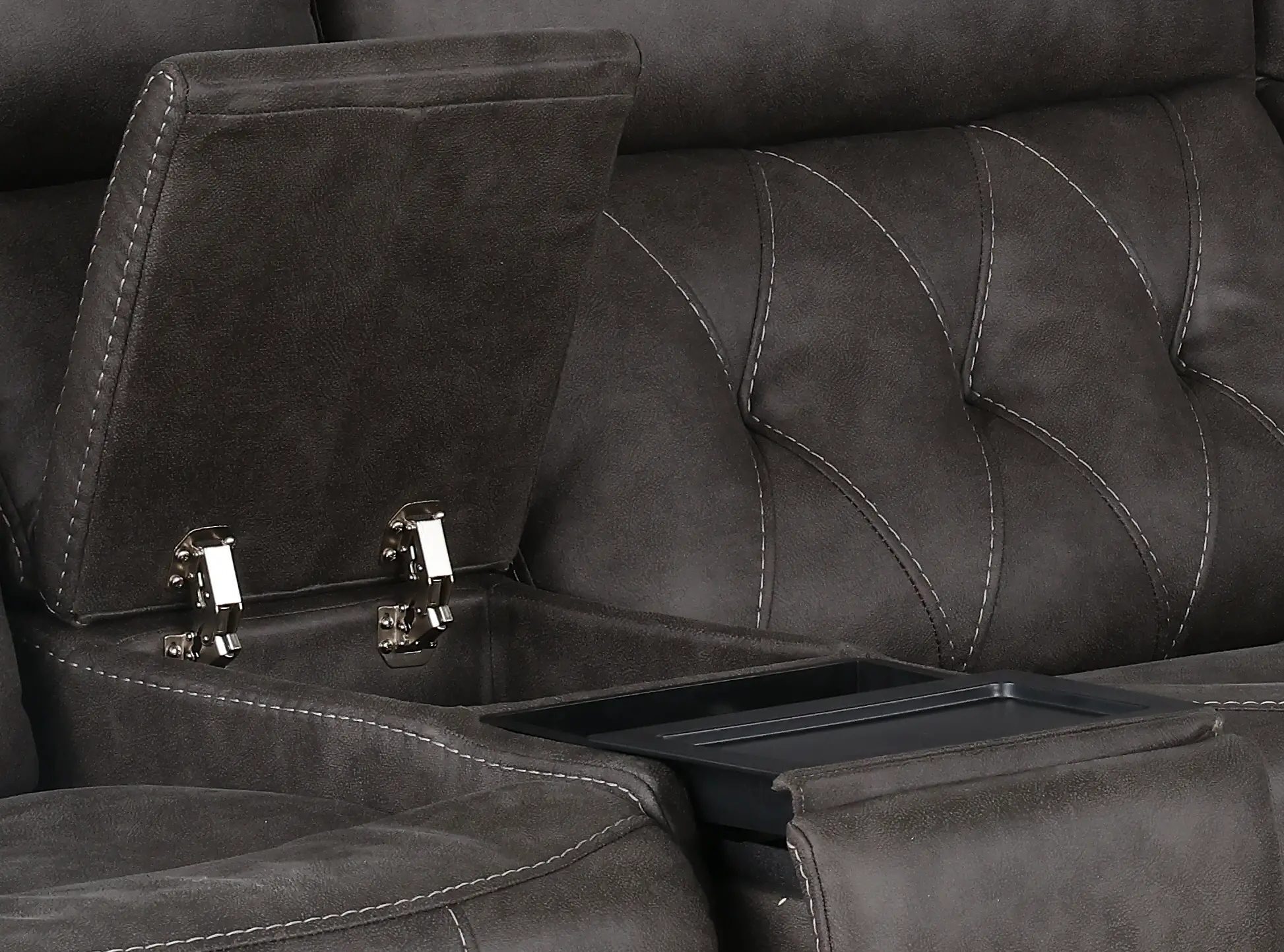 Anniston Steel Gray 7 Piece Power Reclining Sectional with Audio System-6