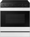 NSE6DB870012 Samsung Bespoke 6.3 Cu Ft Electric Range with Smart Oven Camera - White Glass