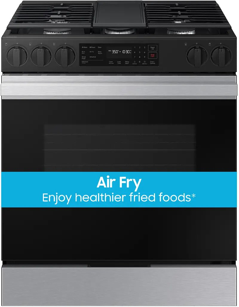 Samsung Bespoke Smart 6.0 Cu Ft Gas Range - Stainless Steel