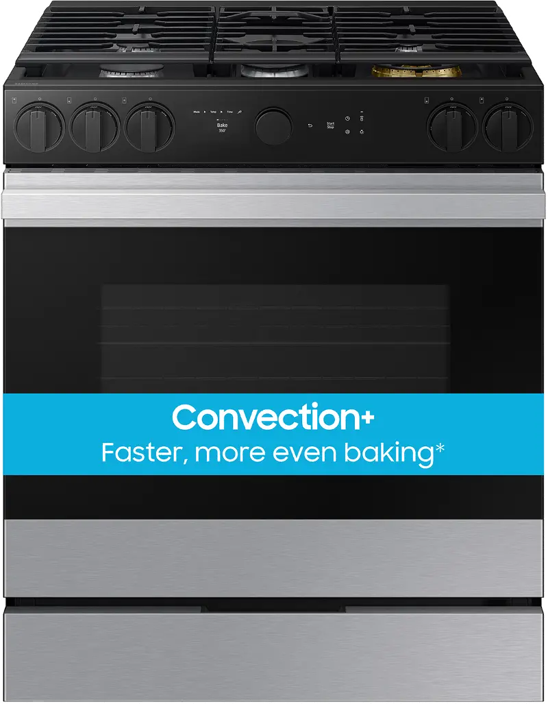 Samsung Bespoke Smart 6.0 Cu Ft Gas Range - Stainless Steel