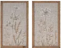 Assorted Framed Floral Wood Canvas