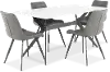 Brixley White and Dark Gray 5 Piece Dining Set