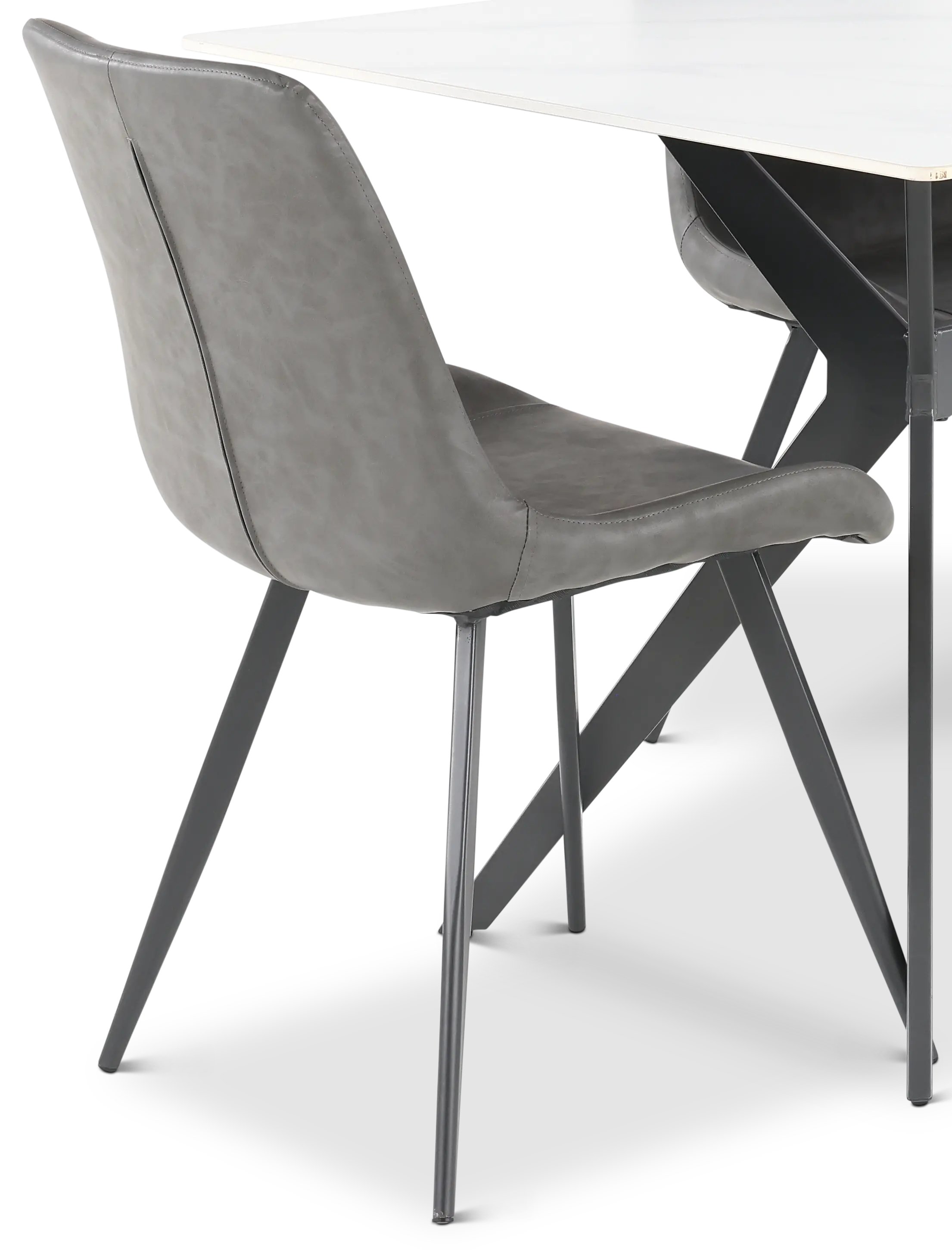 Brixley White and Dark Gray 5-Piece Dining Set-6