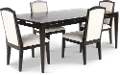 Sutton Dark Brown 5 Piece Dining Set