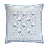 Comfort and Joy Blue and White Accent Pillow