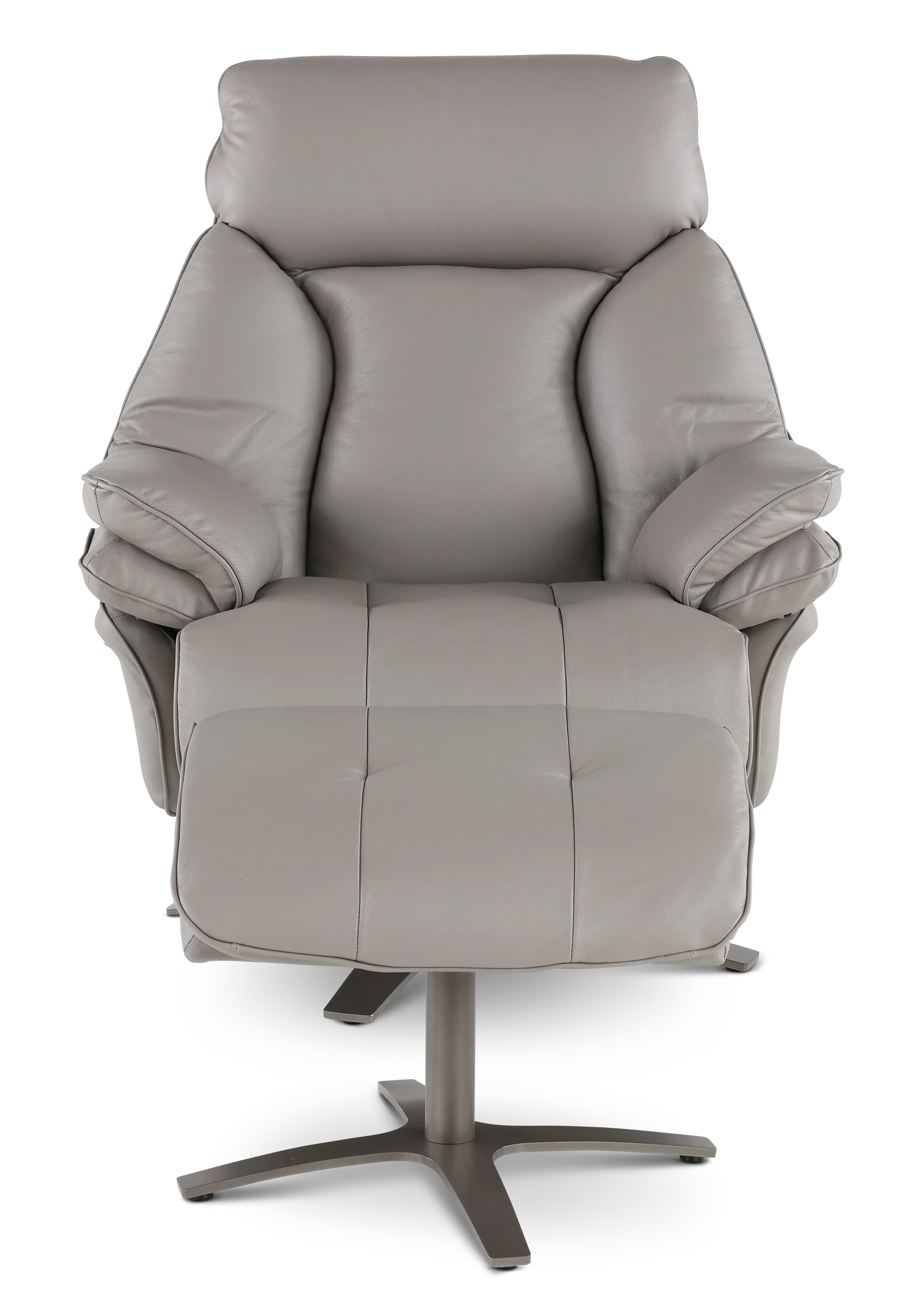 Seas Stone Leather Swivel Power Recliner with Ottoman-4