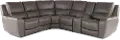 Seas Gray Leather 6 Piece Power Reclining Sectional