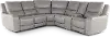 Seas Stone Leather 6 Piece Power Reclining Sectional