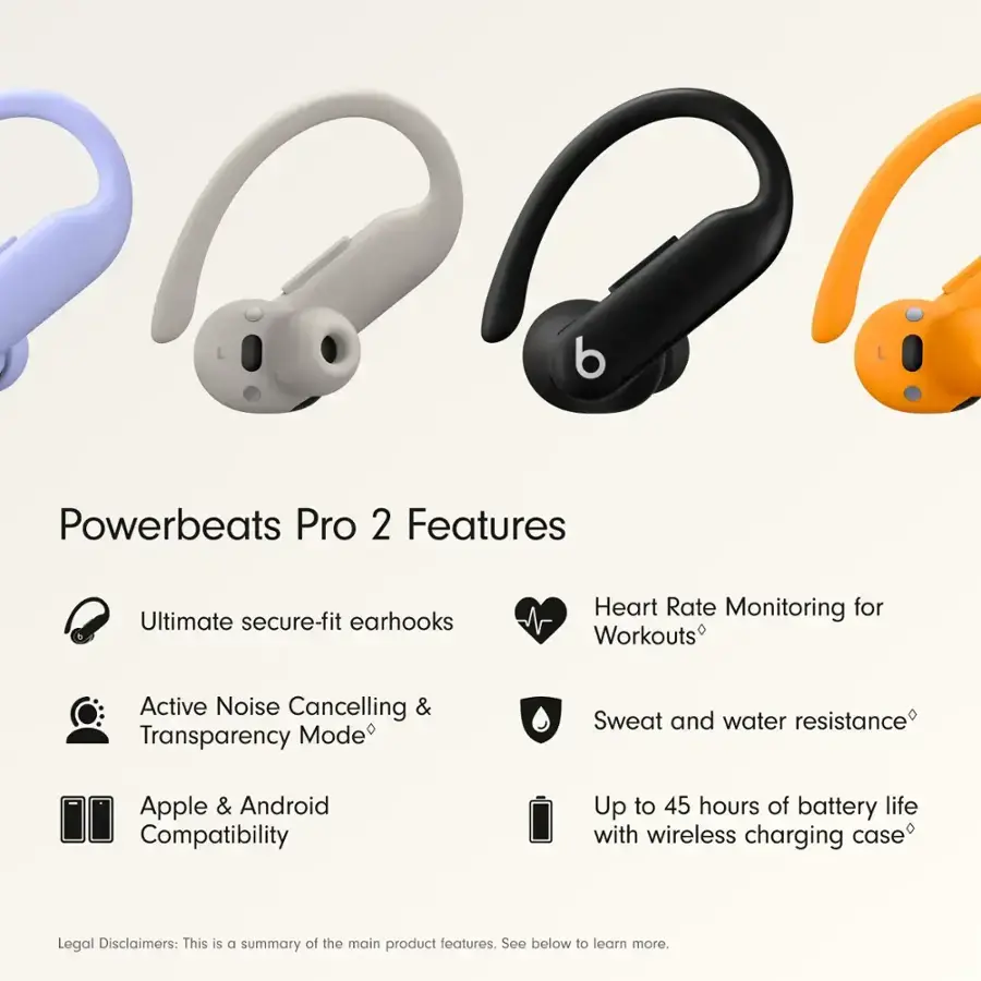 MX723LL/A Beats Powerbeats Pro 2 True Wireless Active Noise Canceling Earbuds - Jet Black-2
