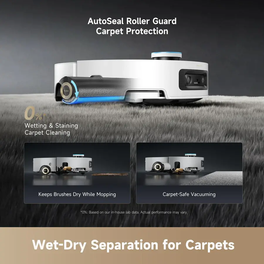 Dreame White Aqua 10 Ultra Roller Robot Vacuum-5
