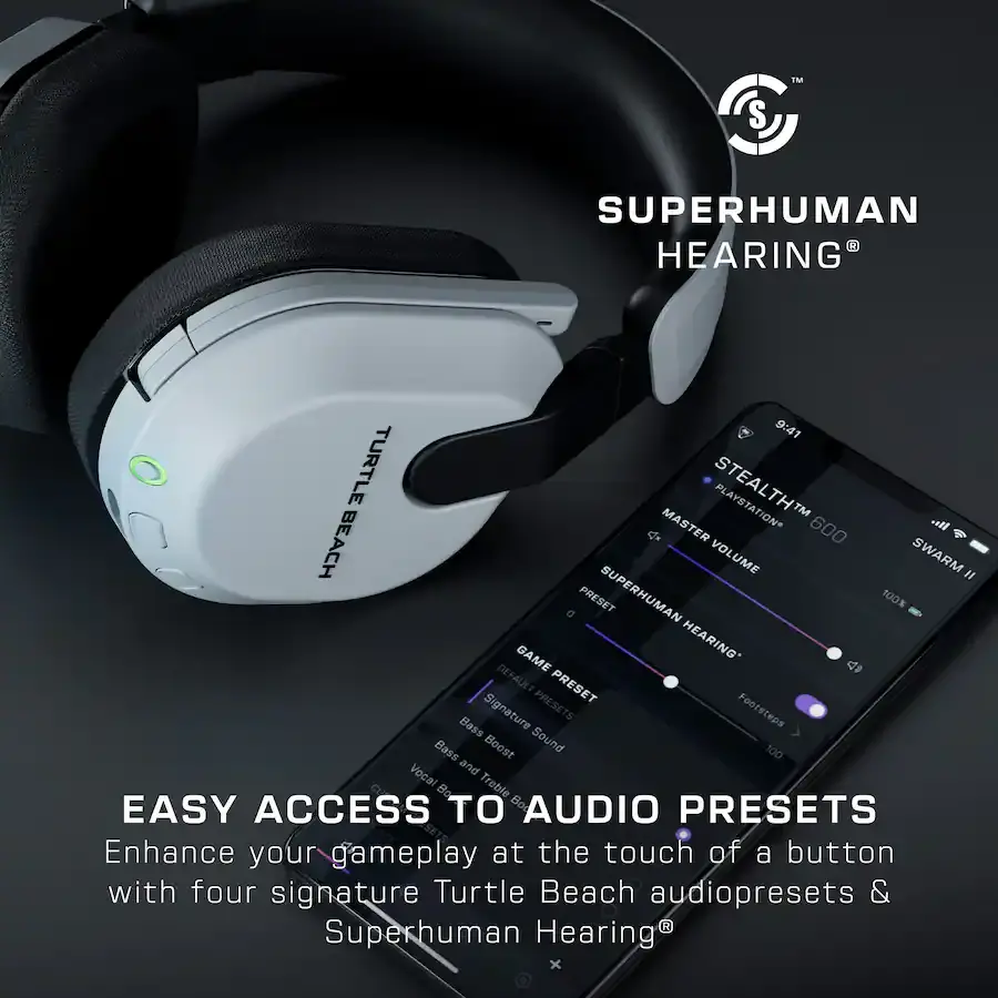 TURL031030PS5 Turtle Beach Stealth 600 Wireless Over-Ear Gaming Headset for PS5, PS4, and PC - White-10
