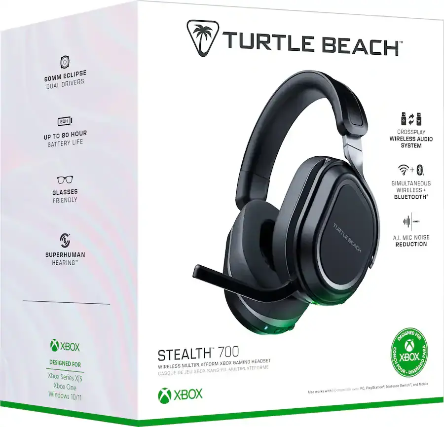 TURL210105UNI Turtle Beach Stealth 700 Gen 3 Wireless Over-Ear Gaming Headset for Xbox Series X|S, Xbox One - Black-21