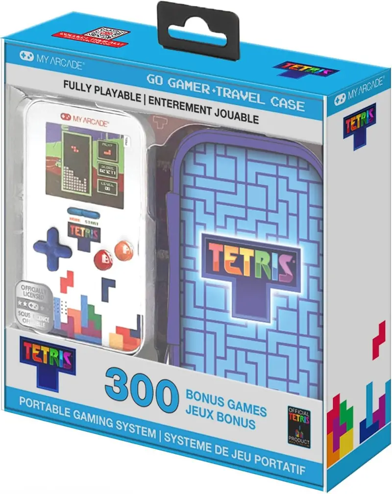 Tetris Go Gamer Portable Handheld Gaming System with Travel Case