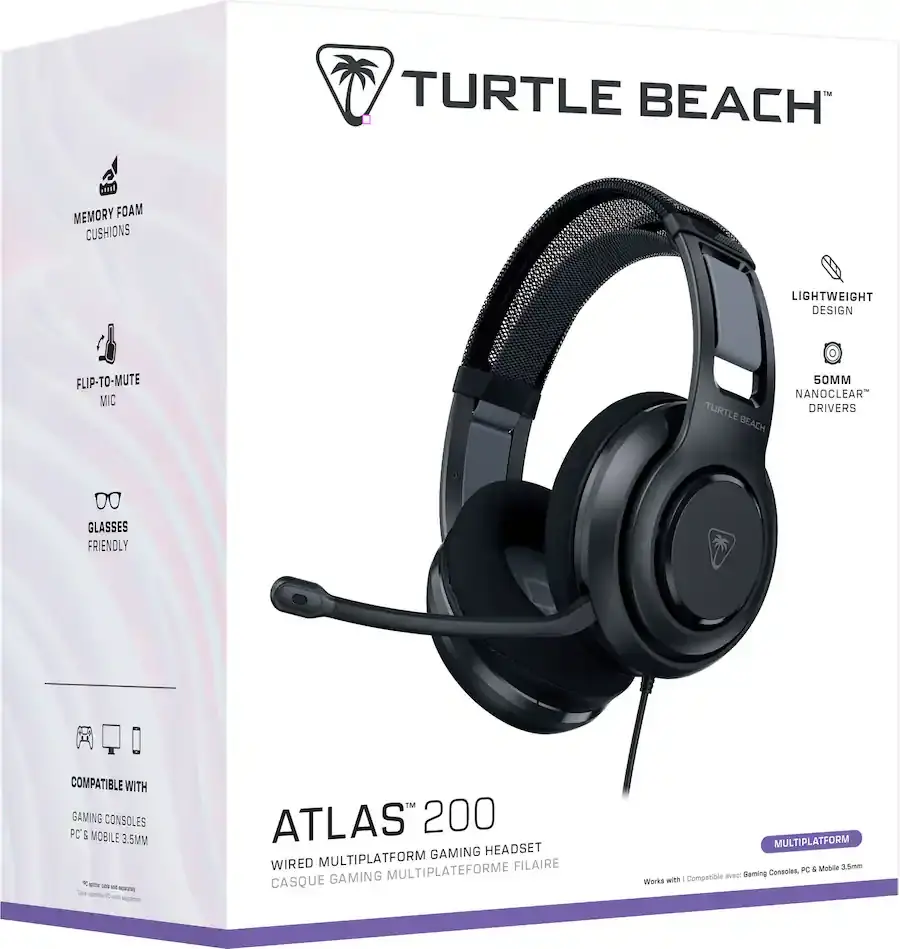 Turtle Beach Atlas 200 Wired Multiplatform Gaming Headset - Black-16