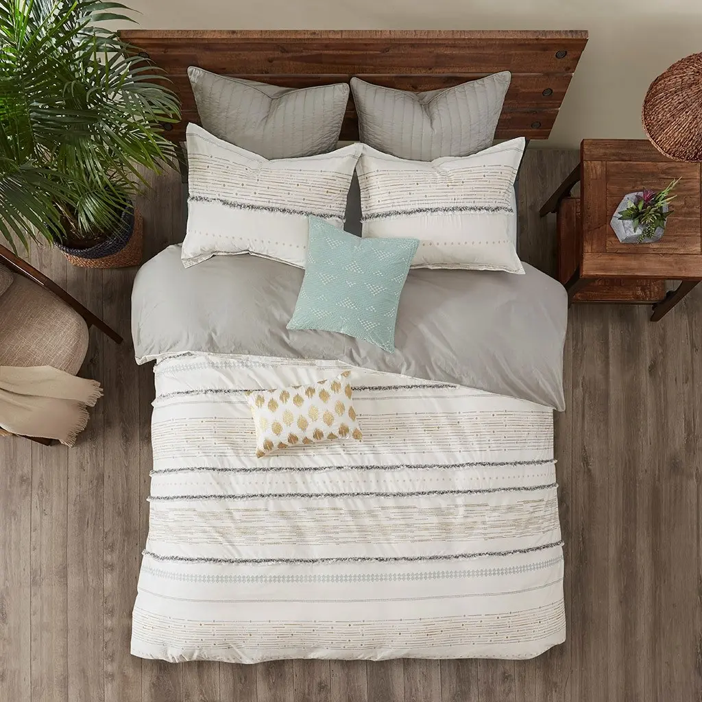 Nea Gray Full/Queen 3-Piece Comforter Set-4