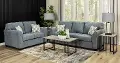 7PC/WALLST/FLINT Wall St. Blue 7 Piece Living Room Set