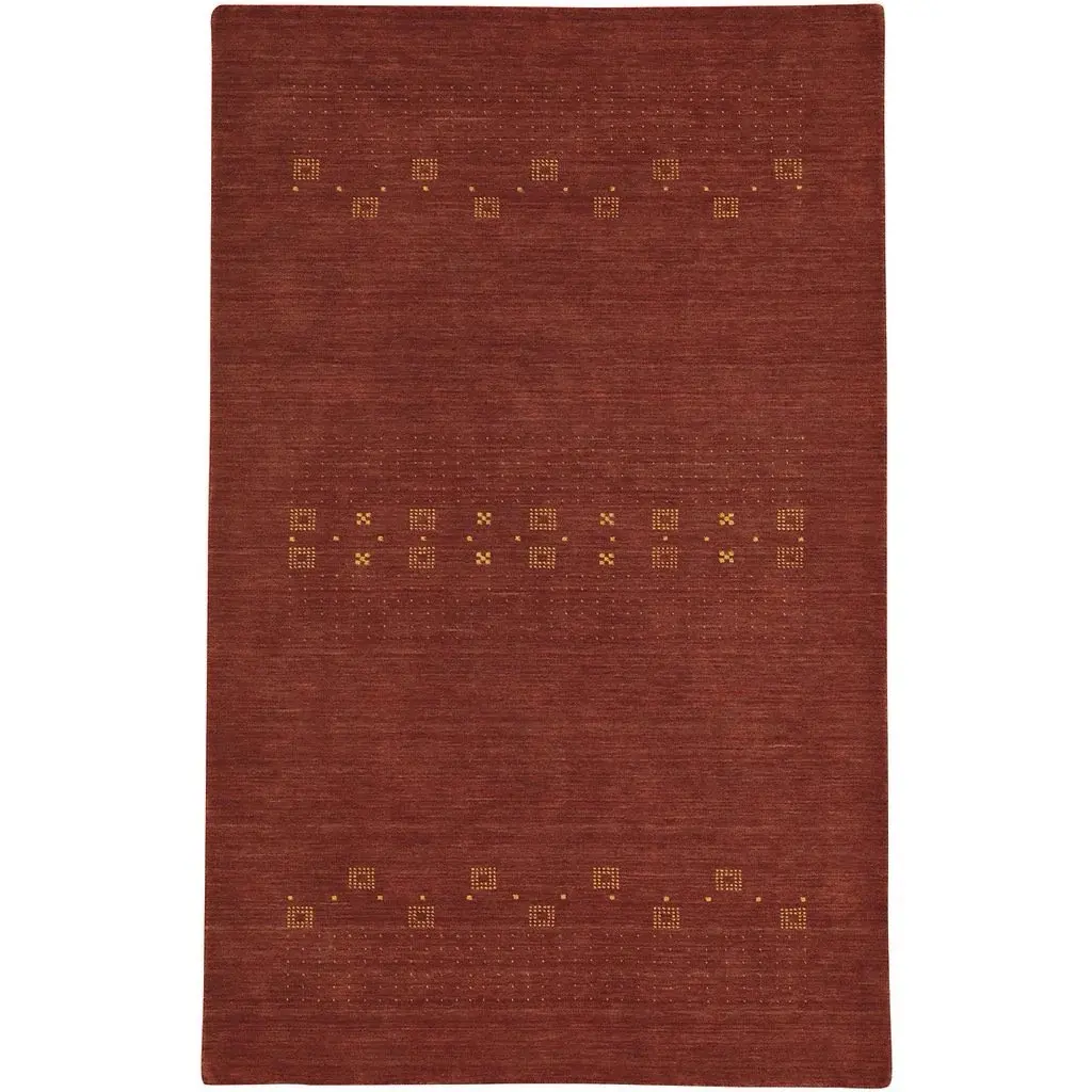 3495RS05000800800/GABBEH-5X8 Simply Gabbeh 5 x 8 Adobe Red Area Rug-2