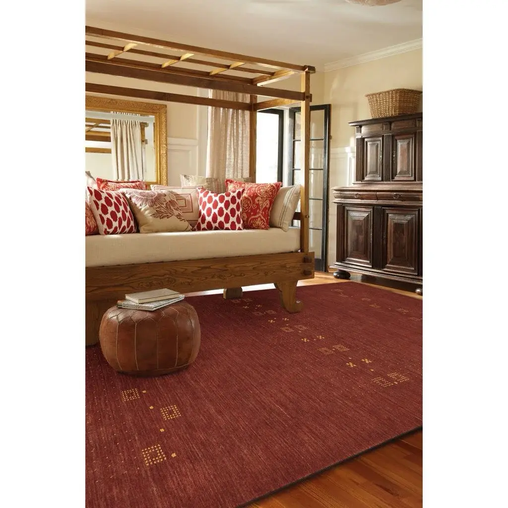 3495RS05000800800/GABBEH-5X8 Simply Gabbeh 5 x 8 Adobe Red Area Rug-3
