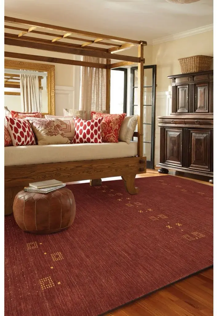 3495RS08001000800/GABBESH-8X10 Simply Gabbeh 8 x 10 Adobe Red Area Rug-3