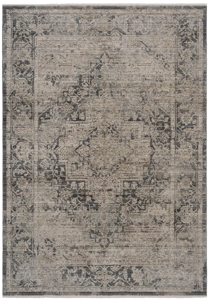 3805RS07101000400-ZENITH/8X10 Zenith-Heriz 8 x 10 Smoke Gray Area Rug-1
