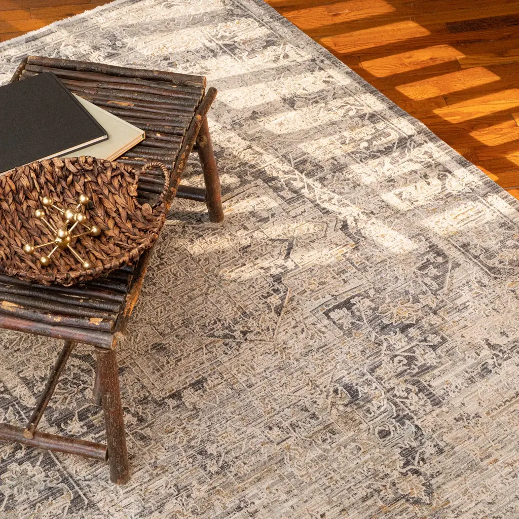 3805RS07101000400-ZENITH/8X10 Zenith-Heriz 8 x 10 Smoke Gray Area Rug-2